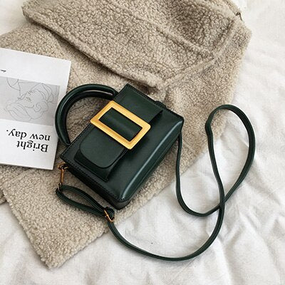 BELT BUCKLE DETAILED DARK BROWN BAG