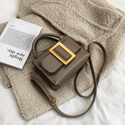 BELT BUCKLE DETAILED DARK BROWN BAG