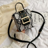 BLACK AND WHITE SERPENTINE BAG