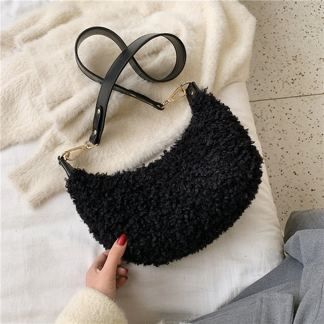 FLUFFY BEIGE SMALL BAG