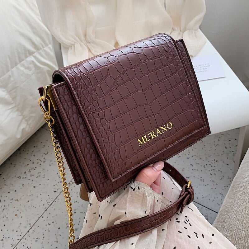 BURGUNDY STONE PATTERNED BAG