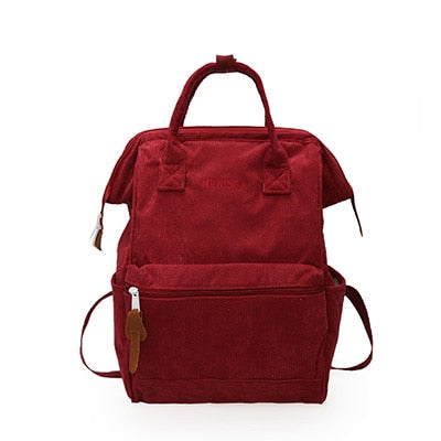 CORDUROY BROWN BACKPACK
