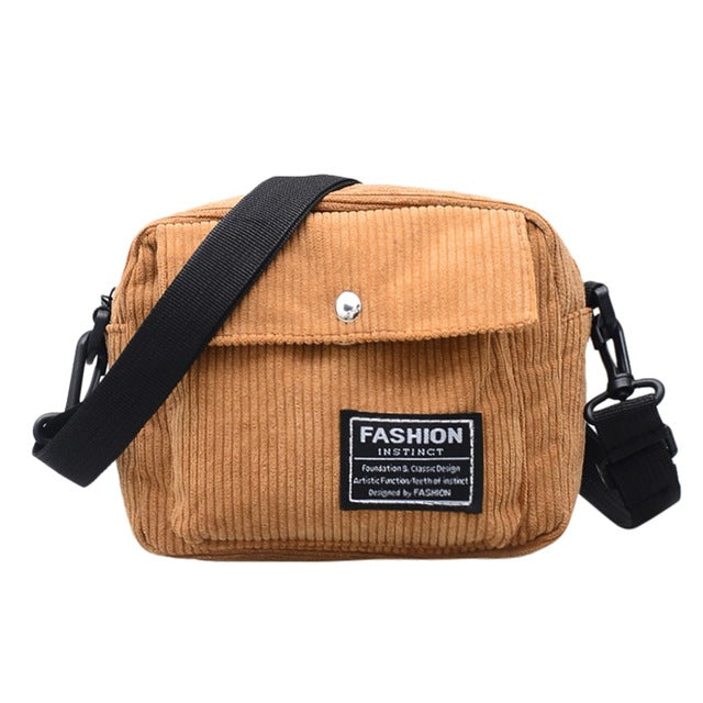 TWO COLOR VELVET SHOULDER BAG