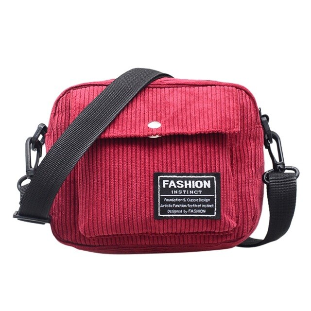 TWO COLOR VELVET SHOULDER BAG