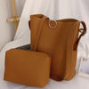 2PCS SOLID BROWN BAG SET
