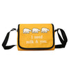 "I NEED MILK & YOU" PRINTED SHOULDER BAG