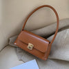 PU LEATHER BURGUNDY FLAP HANDBAG