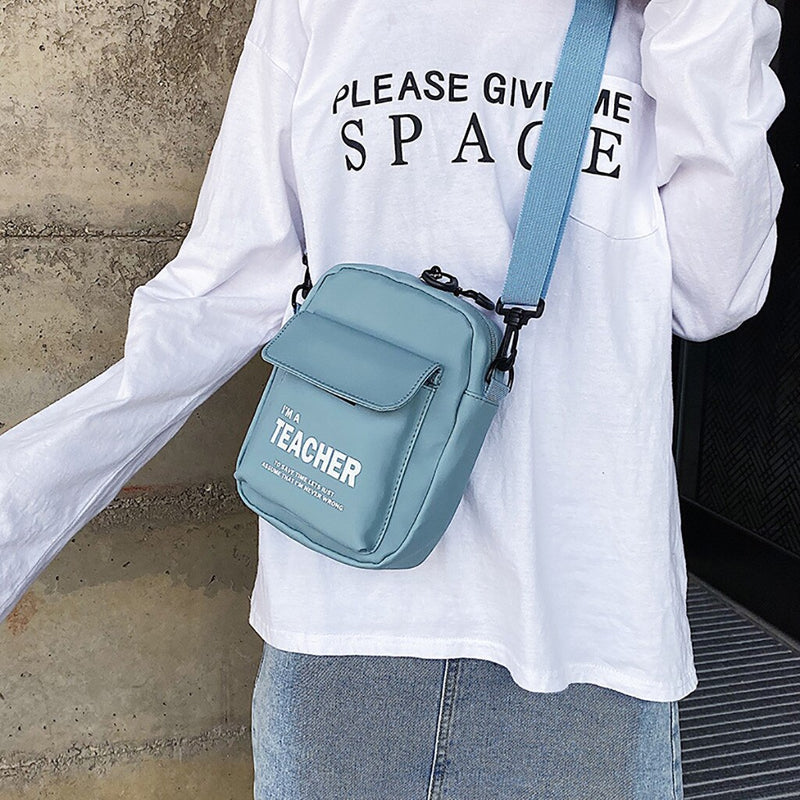 SOFT BLUE MINI MESSENGER BAG