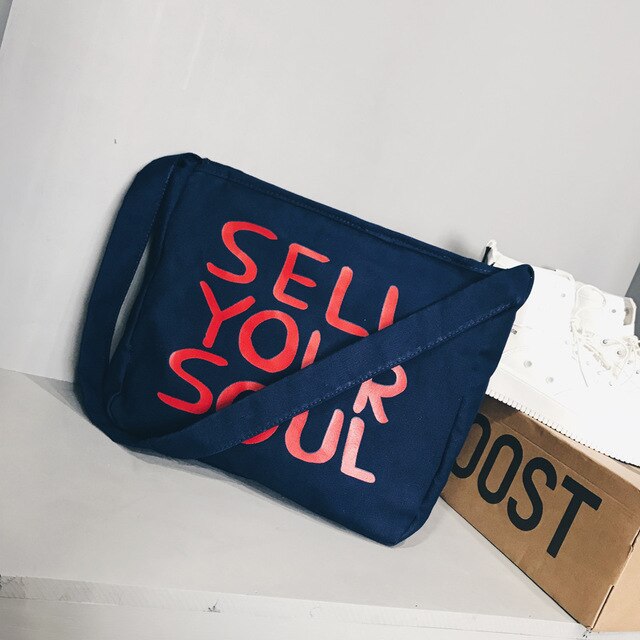 "SELL YOUR SOUL" PRINTED BAG