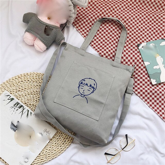 MAN PRINTED CANVAS BAG