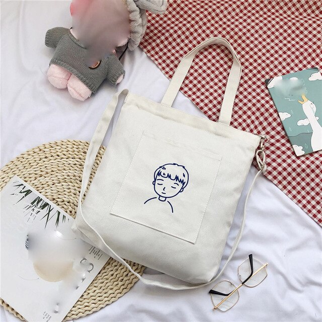 MAN PRINTED CANVAS BAG