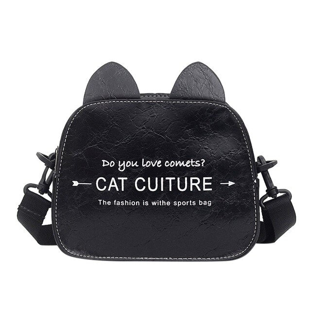 CAT EARS DETAILED SHOULDER BAG