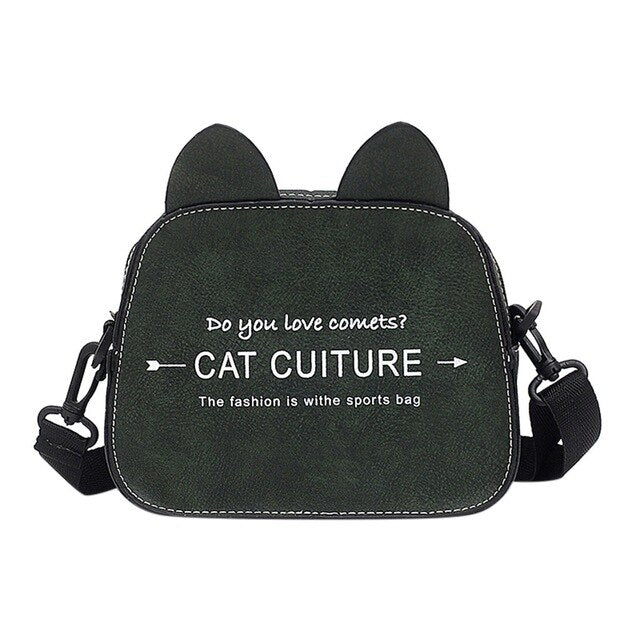 CAT EARS DETAILED SHOULDER BAG