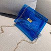 BLUE STYLISH TRANSPARENT BAG