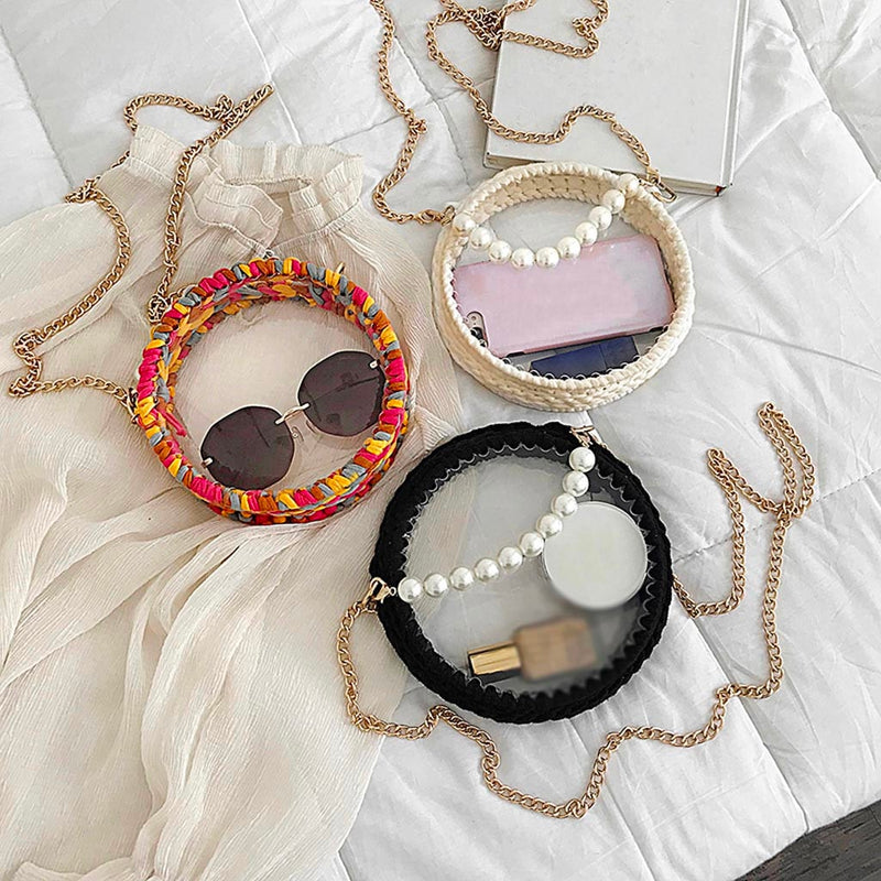 ROUND TRANSPARENT SHOULDER BAG