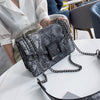SNAKE PRINTED SHADES OF GREY BAG