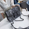 SNAKE PRINTED SHADES OF GREY BAG