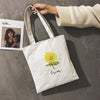 A WOMAN PRINTED CANVAS BAG