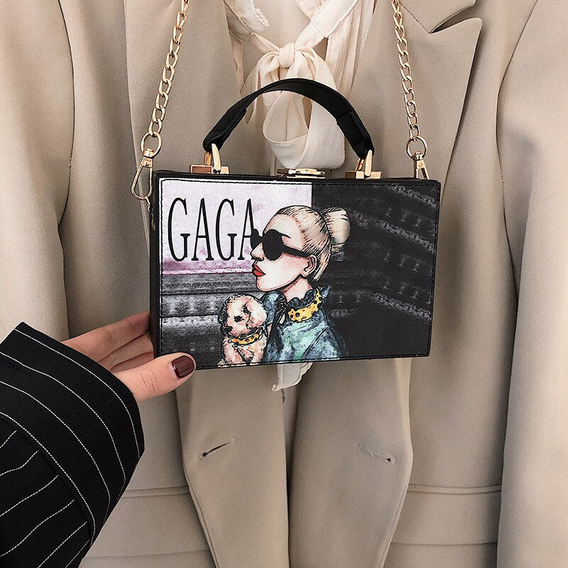 LADY GAGA PRINTED HANDBAG