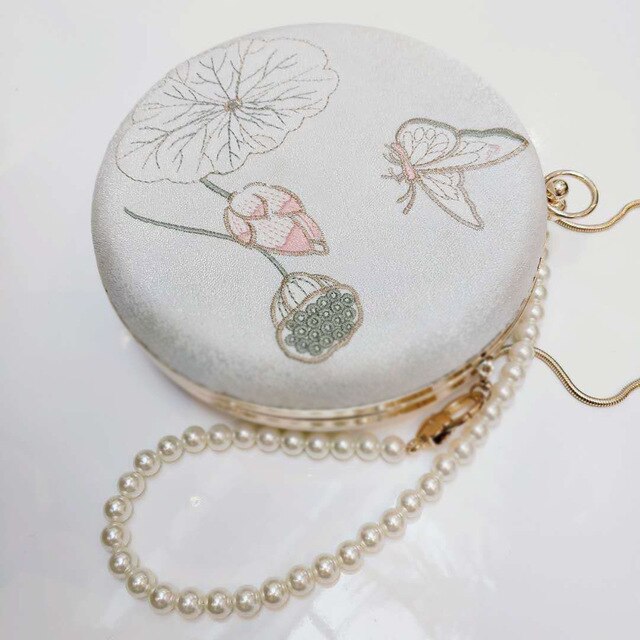 ELEGANT EMBROIDERED CIRCLE BAG