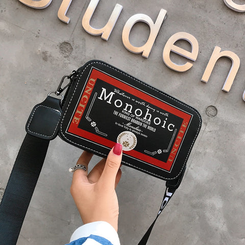 "PUP-SRISE" PRINTED SHOULDER BAG