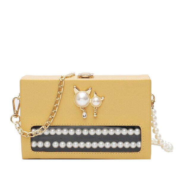 CAT BEAD DETAILED CROSSBODY BAG