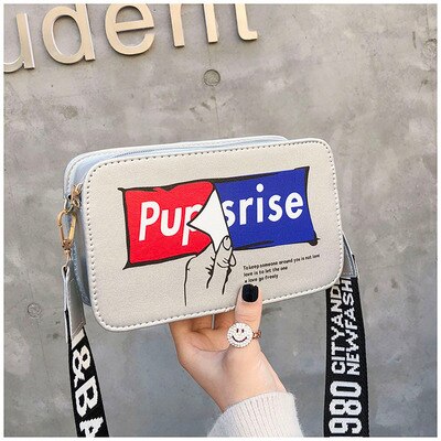 "PUP-SRISE" PRINTED SHOULDER BAG