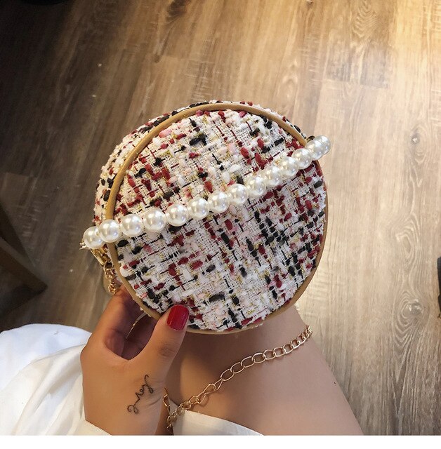 MINI WOVEN ROUND BAG