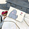 CUTE CARTOON PRINTED BOX BAG