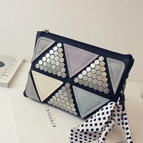 SEQUINED PATCHWORK CLUTCH BAG