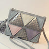 SEQUINED PATCHWORK CLUTCH BAG