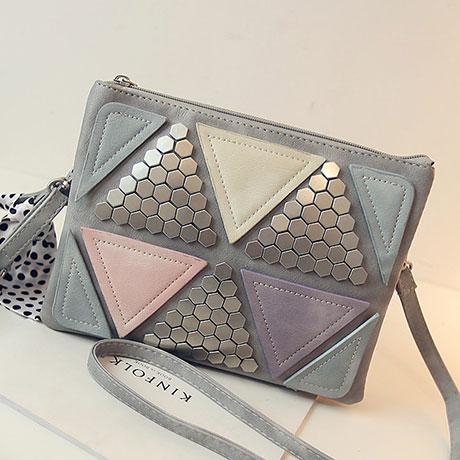 SEQUINED PATCHWORK CLUTCH BAG