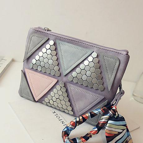 SEQUINED PATCHWORK CLUTCH BAG