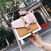 SOLID PINK RIBBON DETAILED HANDBAG