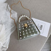 PEARL BEAD DETAILED TRANSPARENT BAG
