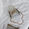 PEARL BEAD DETAILED TRANSPARENT BAG