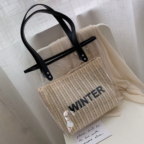 SHOPPING BAG STYLE HANDBAG