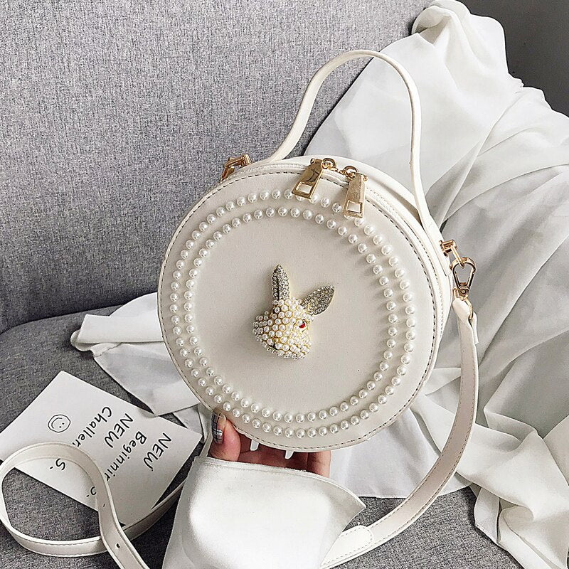 BUNNY DETAILED WHITE BAG