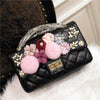 FLOWER DETAILED PINK BAG