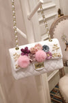 FLOWER DETAILED PINK BAG
