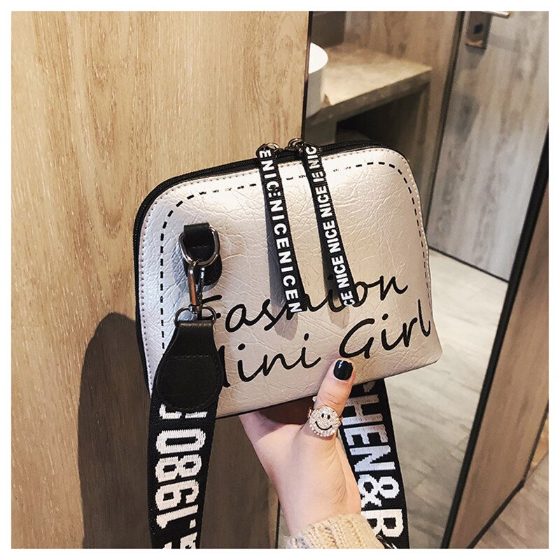 "FASHION MINI GIRL" BLACK LEATHER BAG