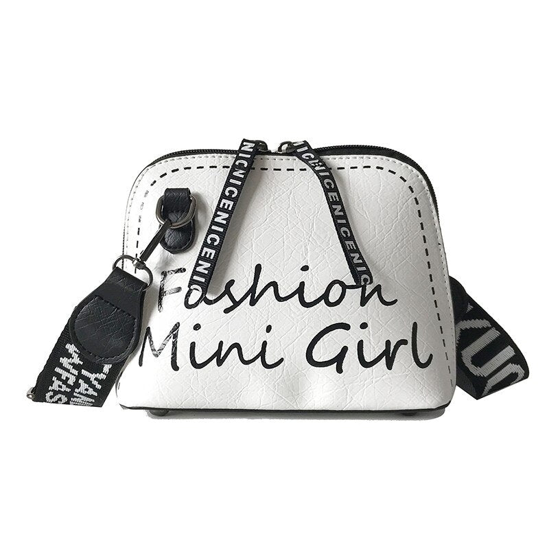 "FASHION MINI GIRL" BLACK LEATHER BAG