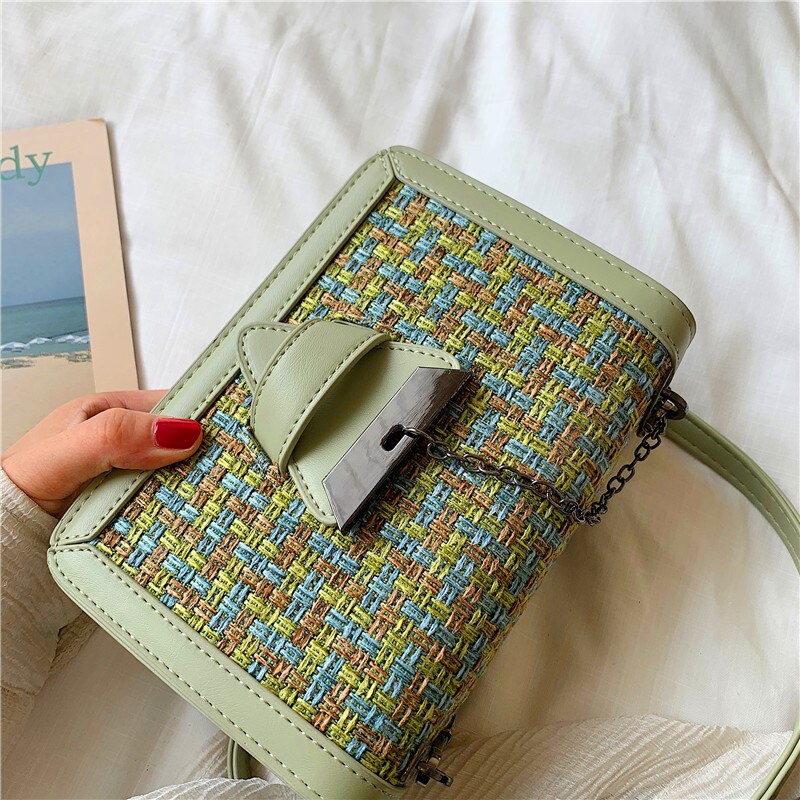 MULTI-COLOR PLAID BAG