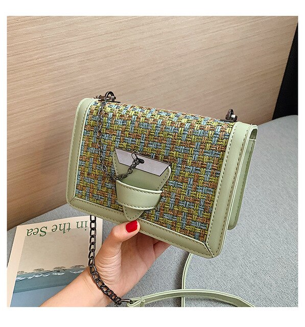 MULTI-COLOR PLAID BAG