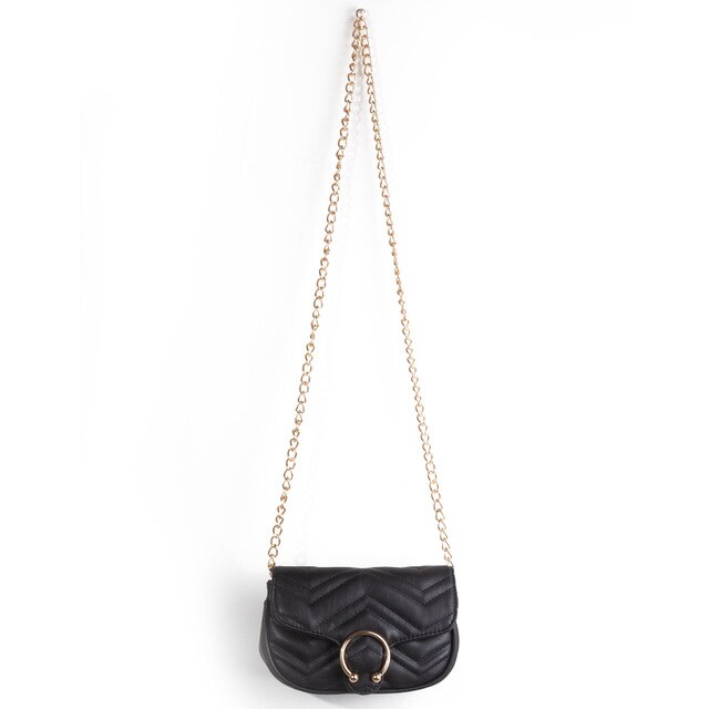 BEIGE GOLD DETAILED OBLIQUE LINED SHOULDER BAG