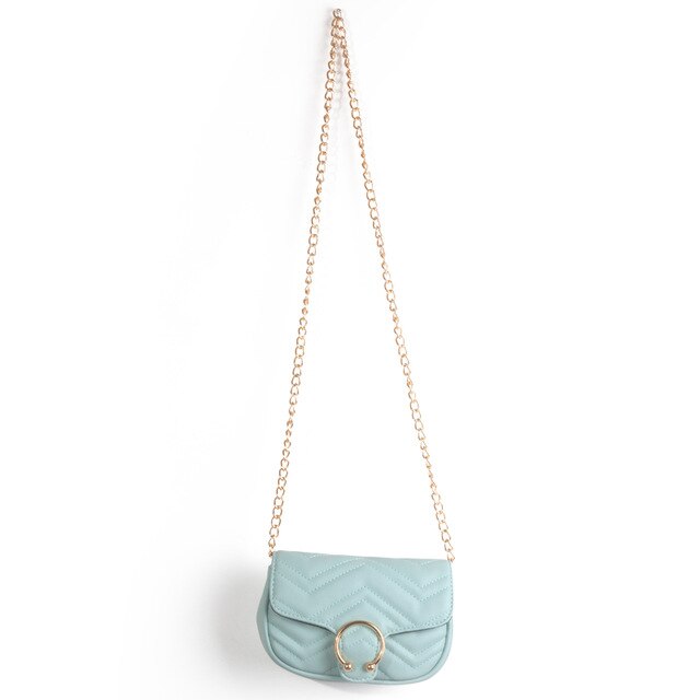 BEIGE GOLD DETAILED OBLIQUE LINED SHOULDER BAG