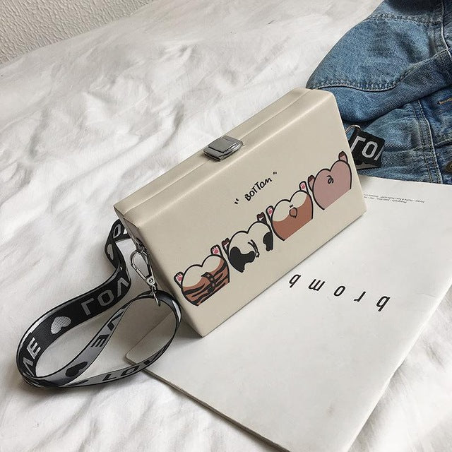 PIG PATTERNED BOX BAG