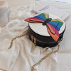 RAINBOW BUTTERFLY DETAILED CIRCLE BAG