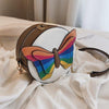 RAINBOW BUTTERFLY DETAILED CIRCLE BAG